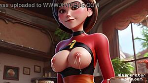 helen parr from the incredibles in nude hentai sex scenes, ai generated cartoon porn collection with explicit actions.