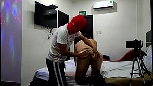 She justifies her stepson's behavior and asks for a delicious massage with mineral oil. After exciting each other they end up in intimate encounter without lubricant.