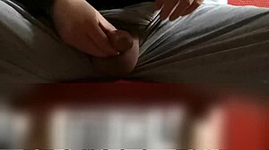 masturbation sous la table with voyeur spying on creampie