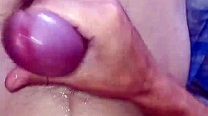 he jerks off with drooling head in hot convulsive session