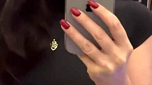 In the club, I decided to fuck my pussy with amateurs brunette ass toilet solo dancing sexy night club.