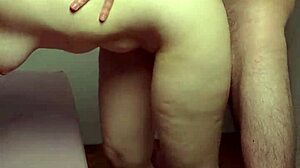 He Fucks Curvy Girlfriend Hard Against Wall With Huge Cum On Ass