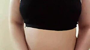 nicole teases her fat ass in the bathroom!