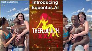 Caught cheating, now licking big black cock in threesome