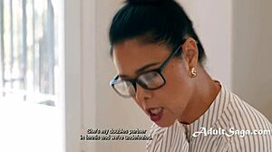 Compassionate teacher Dana Vespoli gets irked but loves fucking her poor student Ricky Spanish in glasses and cowgirl riding.