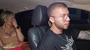 Can the Uber driver handle giving Colombian milf Monique Fuentes a double creampie with Brian Evansx?