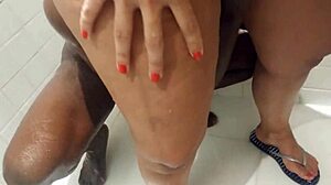 Husband films wife with bbc in shower without condoms