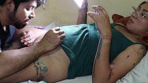 Tattooing pussy, pays with creampie