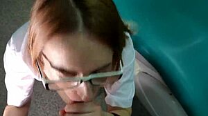 Doctor Kneels To Suck Patient's Cock During Intense Appointment Facial