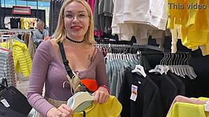 Getting a blowjob in the changing booth with my friend