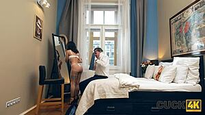 Cuck4K sex fever with latina wife and stranger hubby watches