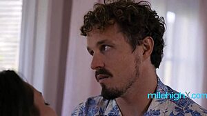 Hot Latina babe cums riding reverse cowgirl with big ass