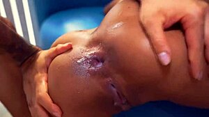 Atm-Hardcore Rough Sex With The Ebony Goddess Amazing Fuck With A Real Sloppy Blowjob And Anal Gape