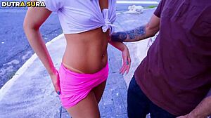 Husband fucks young blonde with natural tits in front of cuckold