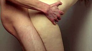 He Fucks Curvy Girlfriend Hard Against Wall With Huge Cum On Ass