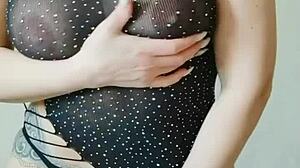 Redhead stepmother's big tits and pussy cum in taboo amateur scene