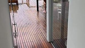 i'm the shameless young wife getting fucked on the porch by my husband.