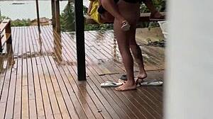 i'm the shameless young wife getting fucked on the porch by my husband.