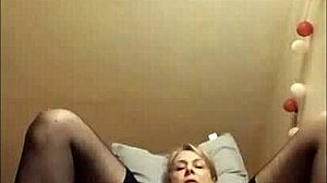 Watch this European milf slave in handcuffs getting dominated by her master with toys?