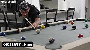 Stepmom and stepson share huge orgasm in MMF threesome