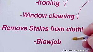 Hot Maid Ani Blackfox in Interracial 3Way