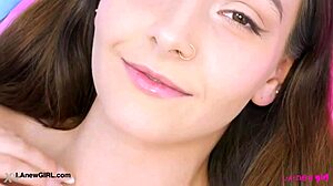 sweet teen 18+ brunette shows her sexy body