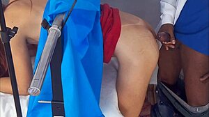 i had an exciting encounter with the doctor in uniform outdoors