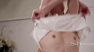 Katie Kush enjoys a wet oiled nuru massage with Victor Ray.