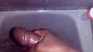 Are you jerking your big black monster cock in the shower, bathing in your own cum?