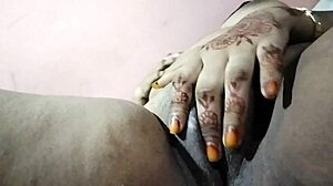 Sexy Indian girlfriend shows big tits and pussy in homemade first-time encounter.