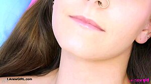 sweet teen 18+ brunette shows her sexy body