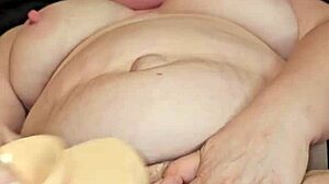 Wet pussy gets foot fucked