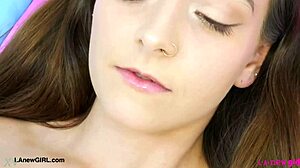 sweet teen 18+ brunette shows her sexy body