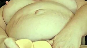 Wet pussy gets foot fucked