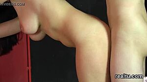 Czech teen pounded in shopping centre pov.