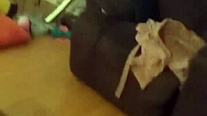 Look at that slim chocolate teasing her wet pussy!