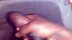 Are you jerking your big black monster cock in the shower, bathing in your own cum?