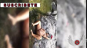 Step Brother Records Outdoor Masturbation For Voyeurs