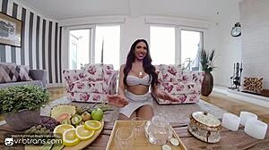 Vrb Trans Busty Brazilian Shemale Gives Blowjob And Fucks Anal At Retreat House Part 3