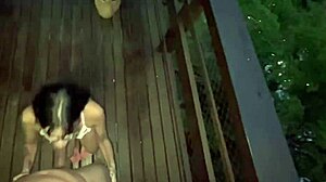Fucking Young Married Latina Outdoors on Balcony!