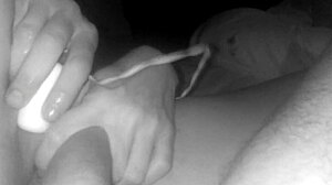 In the darkroom, lover inserts into pussy, penetrates ass, fists and punches cunt.