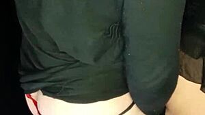 Does Crossdresser Fuck Brunette In Ass? Intense Anal Action