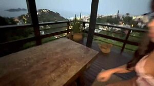 Fucking Young Married Latina Outdoors on Balcony!