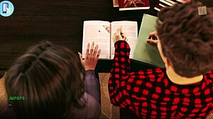 teen 18+ attends academy with big ass in game