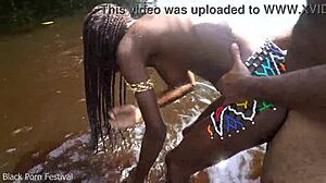 i was bathing outdoor when i got fucked unexpectedly