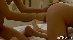 Petite teen beauty gets roughly fucked in blowjob competition