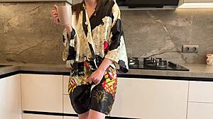 seduced and fucked horny stepmom after party - russian amateur with talk