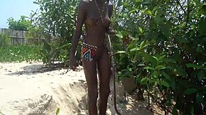 i was bathing outdoor when i got fucked unexpectedly