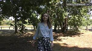 Lovely 18 Years Old Girl Plays With Sex Toy During First Porn Casting