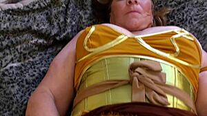 Granny Princess Leia in a homemade pov scene